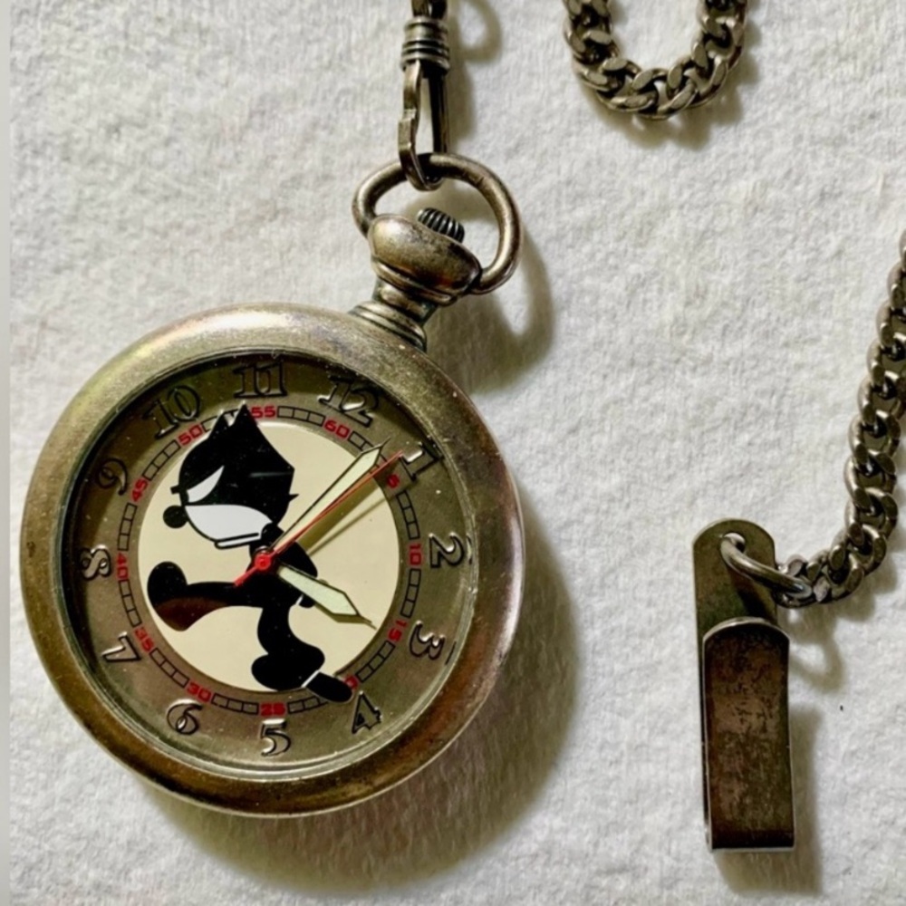 Felix the Cat LE Fossil pocket watch collectible - Limited Edition
